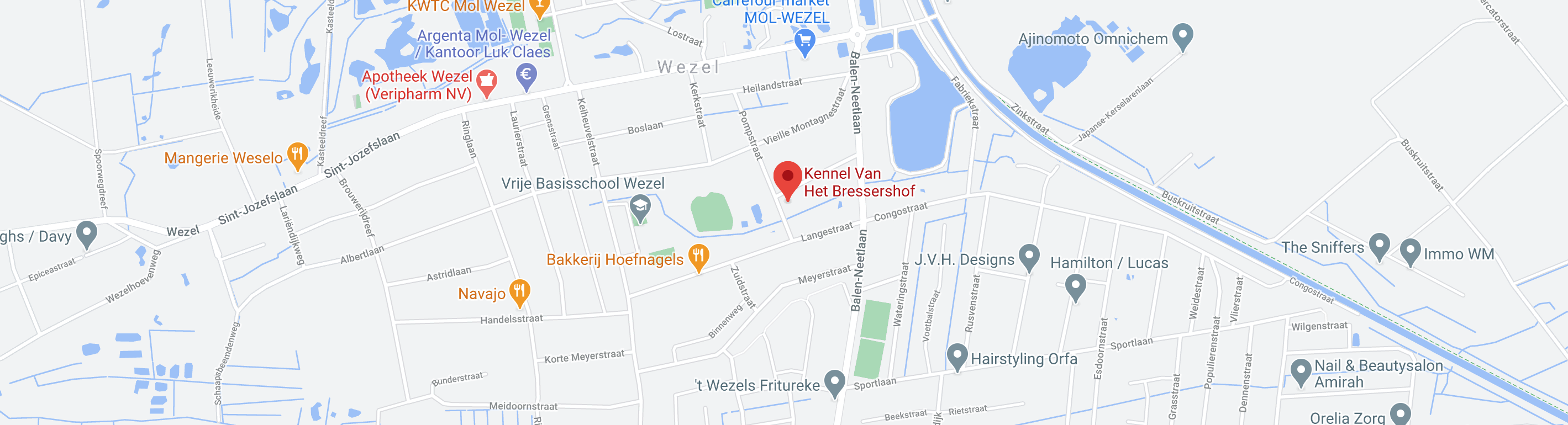 Locatie kennel van het bressershof